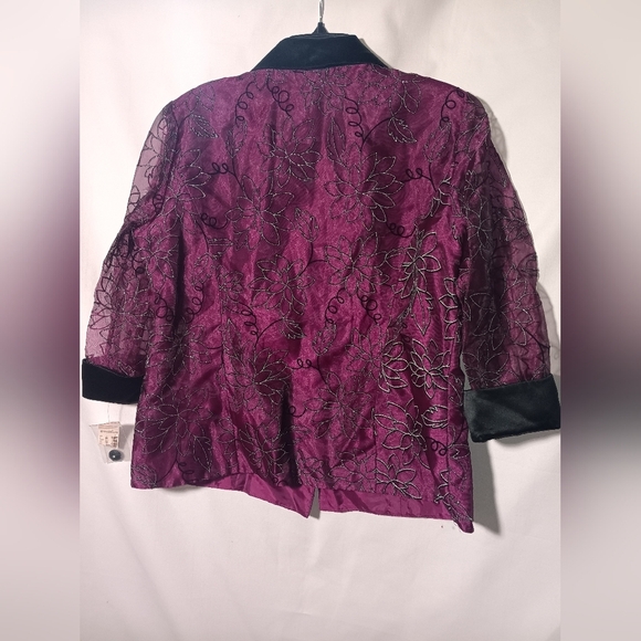 Collection B Women's Purple and Black Jacket - Picture 5 of 5